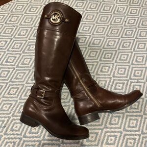 Michael Kors Dark Brown Leather Boots size 8M